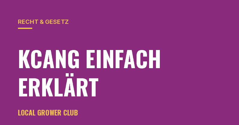KCanG einfach erklärt – was Hobby-Grower 2026 wissen müssen